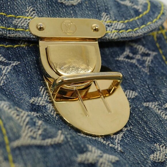 LOUIS VUITTON Monogram Denim Sac A Dos GM Backpack Blue M95056 LV Auth 30454A - Picture 10 of 16